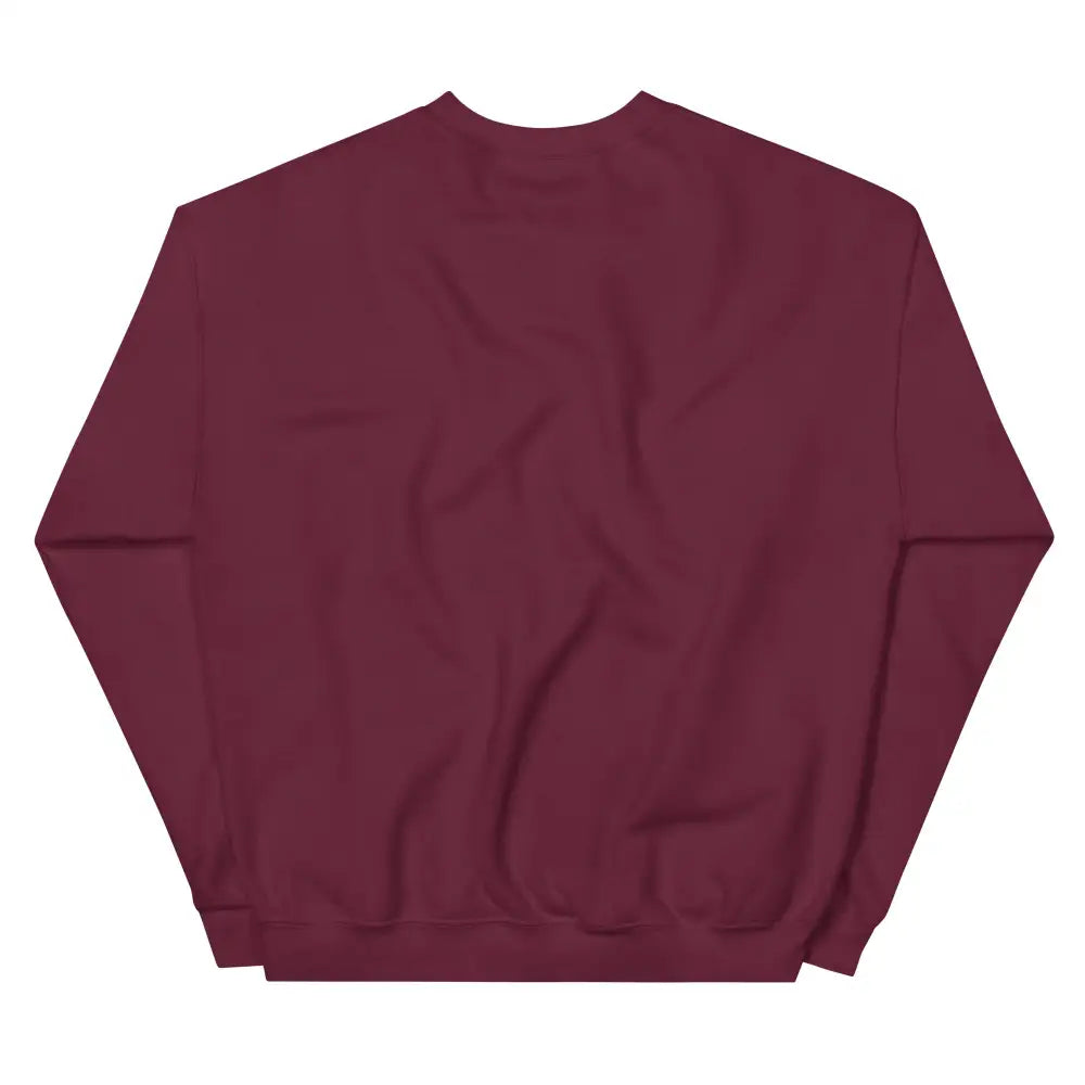 Forest Embroidered Plain Maroon Crew-Neck Sweatshirt by Trini Skies