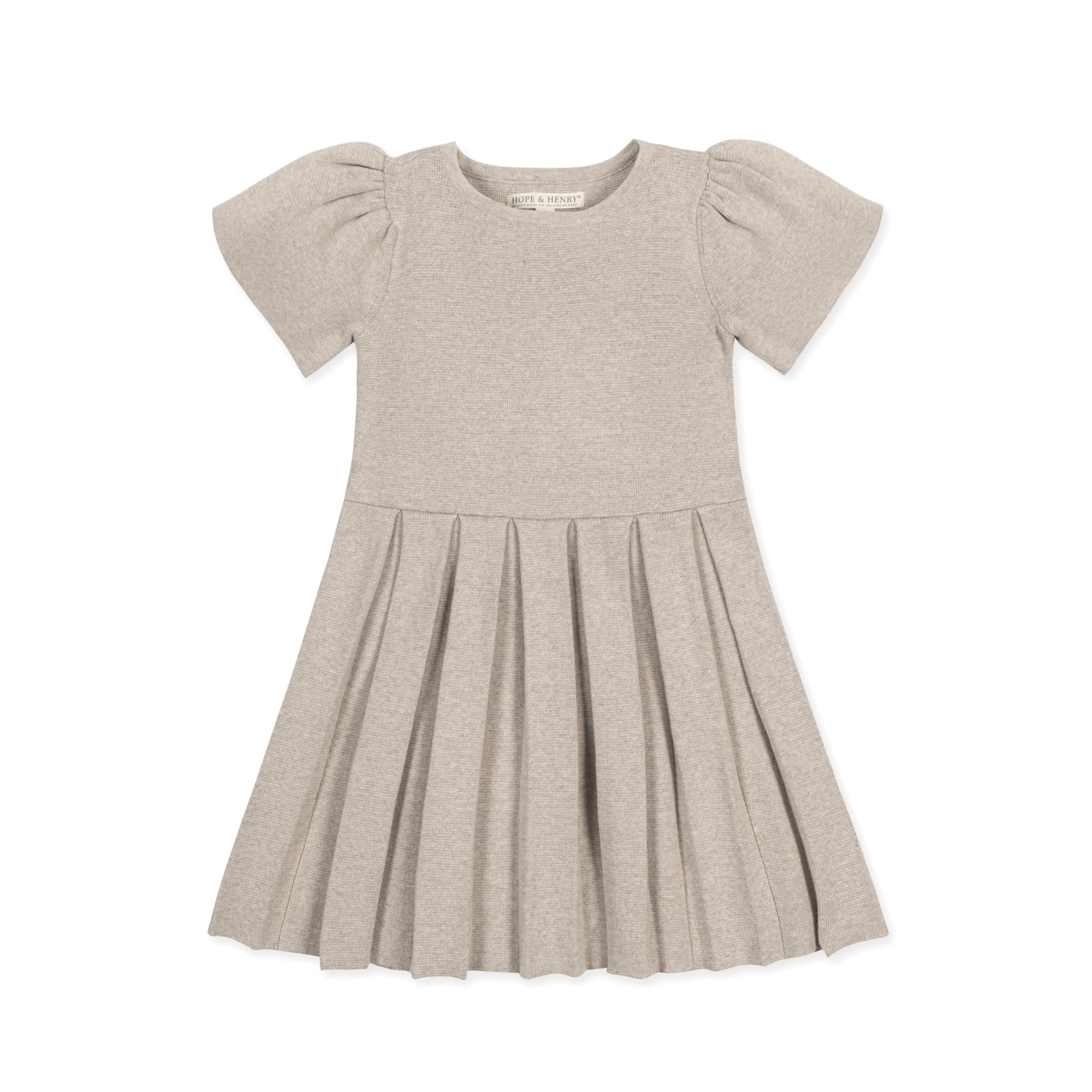 Beautiful Pleated Sweater Dress for Baby Girls - Organic Cotton Twirl Dress - Triniskies