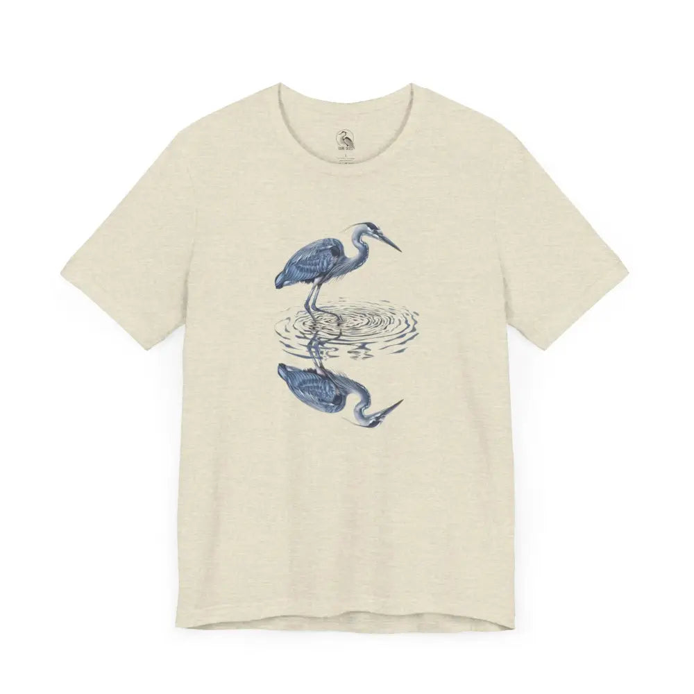 Off-white heron reflection graphic t-shirt with beautifully detailed heron