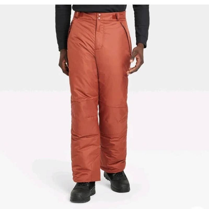 All in Motion Men's Brown Adjustable Waist Snow Pants - Size XXL