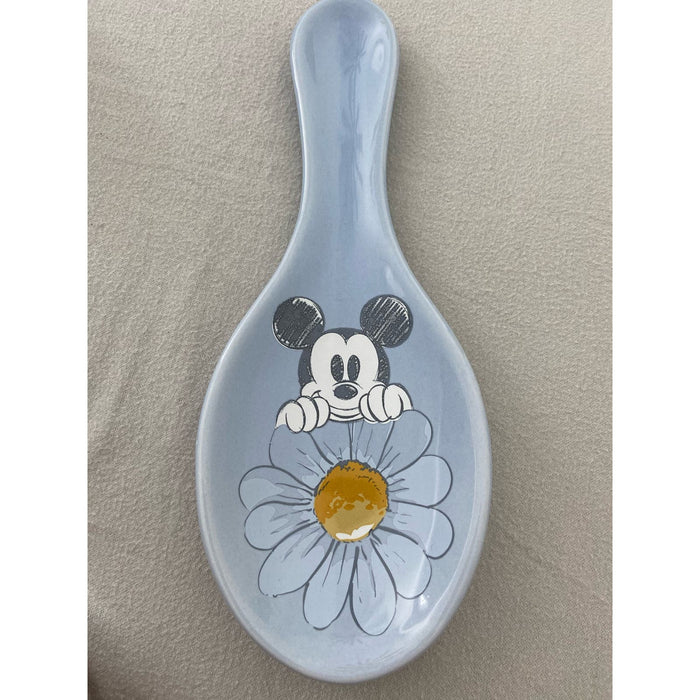 Best Brands one size / Blue Disney Mickey Mouse Ceramic Spoon Rest * Spring Flower Design Home H109