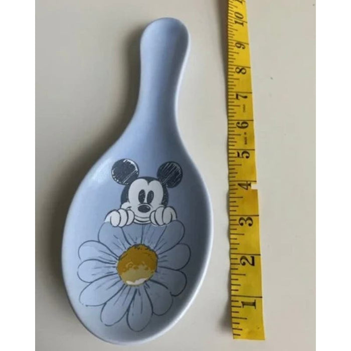 Best Brands one size / Blue Disney Mickey Mouse Ceramic Spoon Rest * Spring Flower Design Home H109