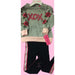 Betsey Johnson 24 Months / Gray- Black "Betsey Johnson Girl's XOX Sweater/Legging 2-Piece Set - 24 Months" K19 *