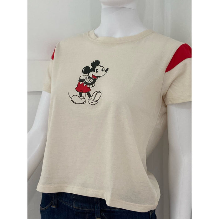 Disney Vintage Inspired Mickey Mouse Women's T-Shirt -Size Small - White* wom219