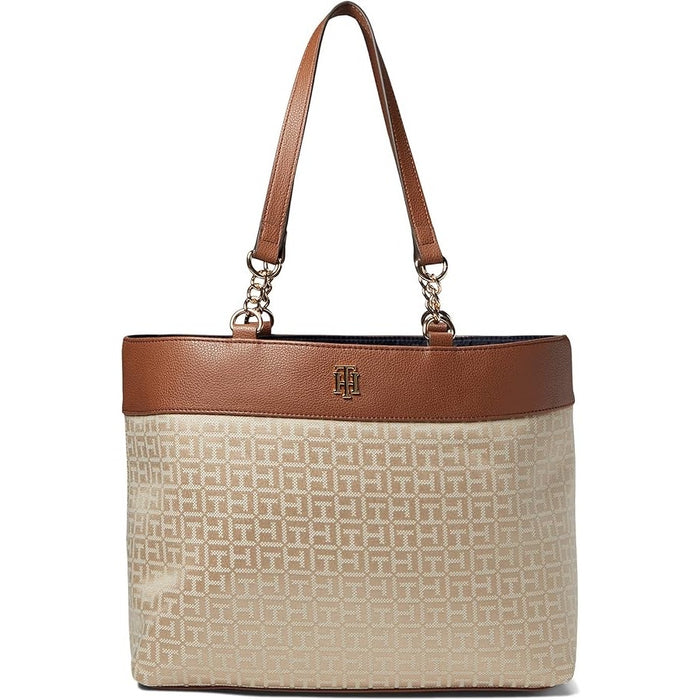 Tommy Hilfiger Camilla II Tote – Chic Monogram Jacquard for Effortless Style!