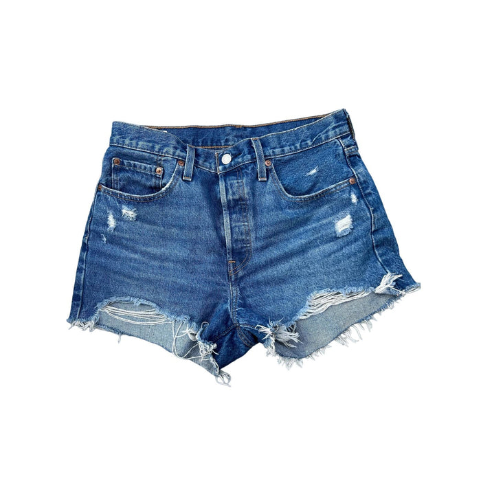 Levi’s 501 High-Rise Denim Shorts - Blue Jean Dream, Size 28 WOM826