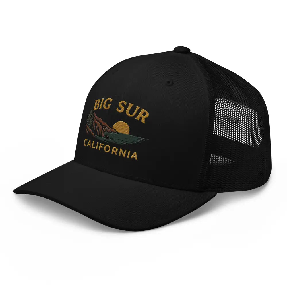 Big Sur California embroidered trucker hat Yupoong snapback mesh