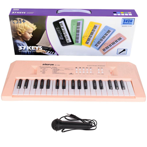 Bigfun one size / Pink ZuzuBlooploo Kids Piano Keyboard, 37 Keys, Portable Music Toy Interactive Toys