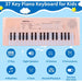 Bigfun one size / Pink ZuzuBlooploo Kids Piano Keyboard, 37 Keys, Portable Music Toy Interactive Toys