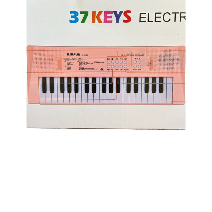 Bigfun one size / Pink ZuzuBlooploo Kids Piano Keyboard, 37 Keys, Portable Music Toy Interactive Toys