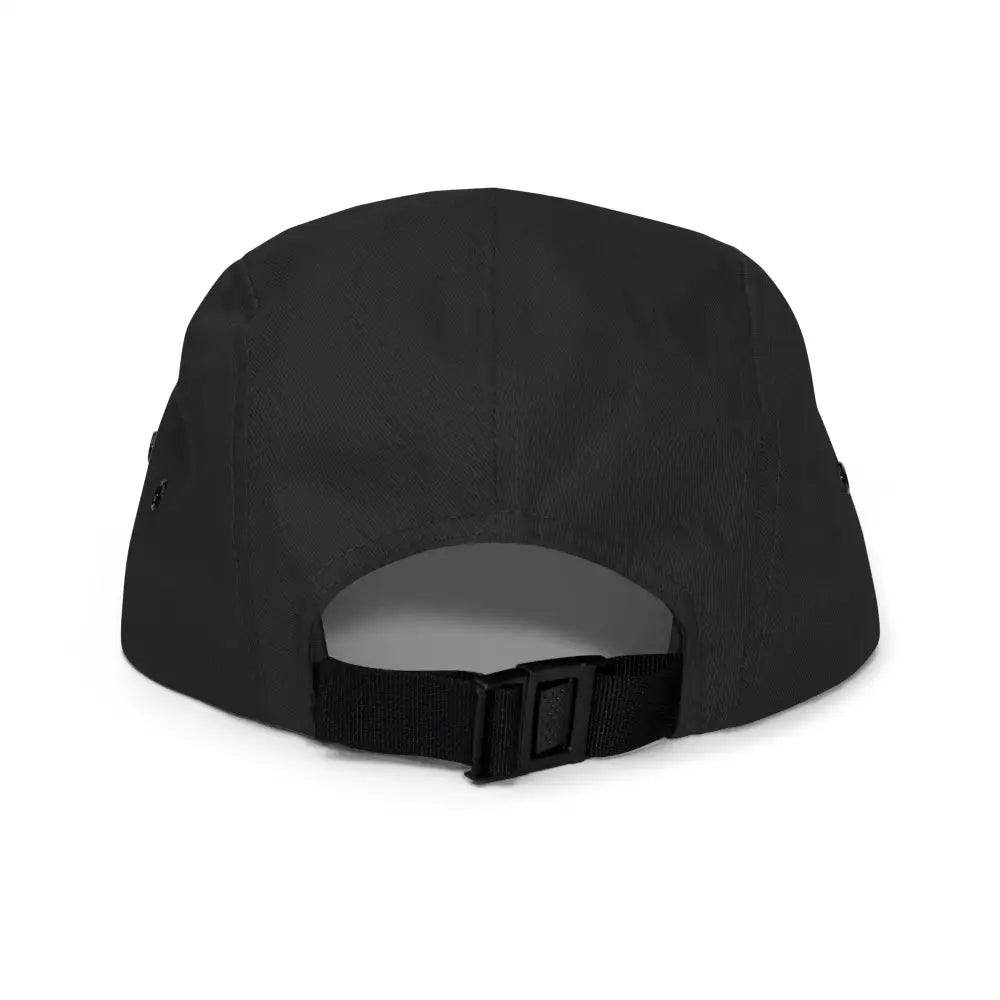 Bird Nerd Embroidered Black Five-Panel Cap with Adjustable Strap