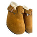 Birkenstock Slippers Birkenstock Boston Shearling Clogs Brown Suede Leather Casual wom SZ 11-11.5