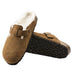 Birkenstock Slippers Birkenstock Boston Shearling Clogs Brown Suede Leather Casual wom SZ 11-11.5