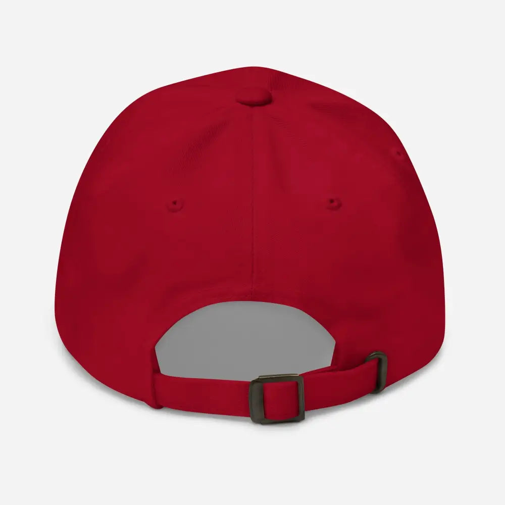 Red Birthday Vibes Embroidered Chino Cotton Twill Dad Hat