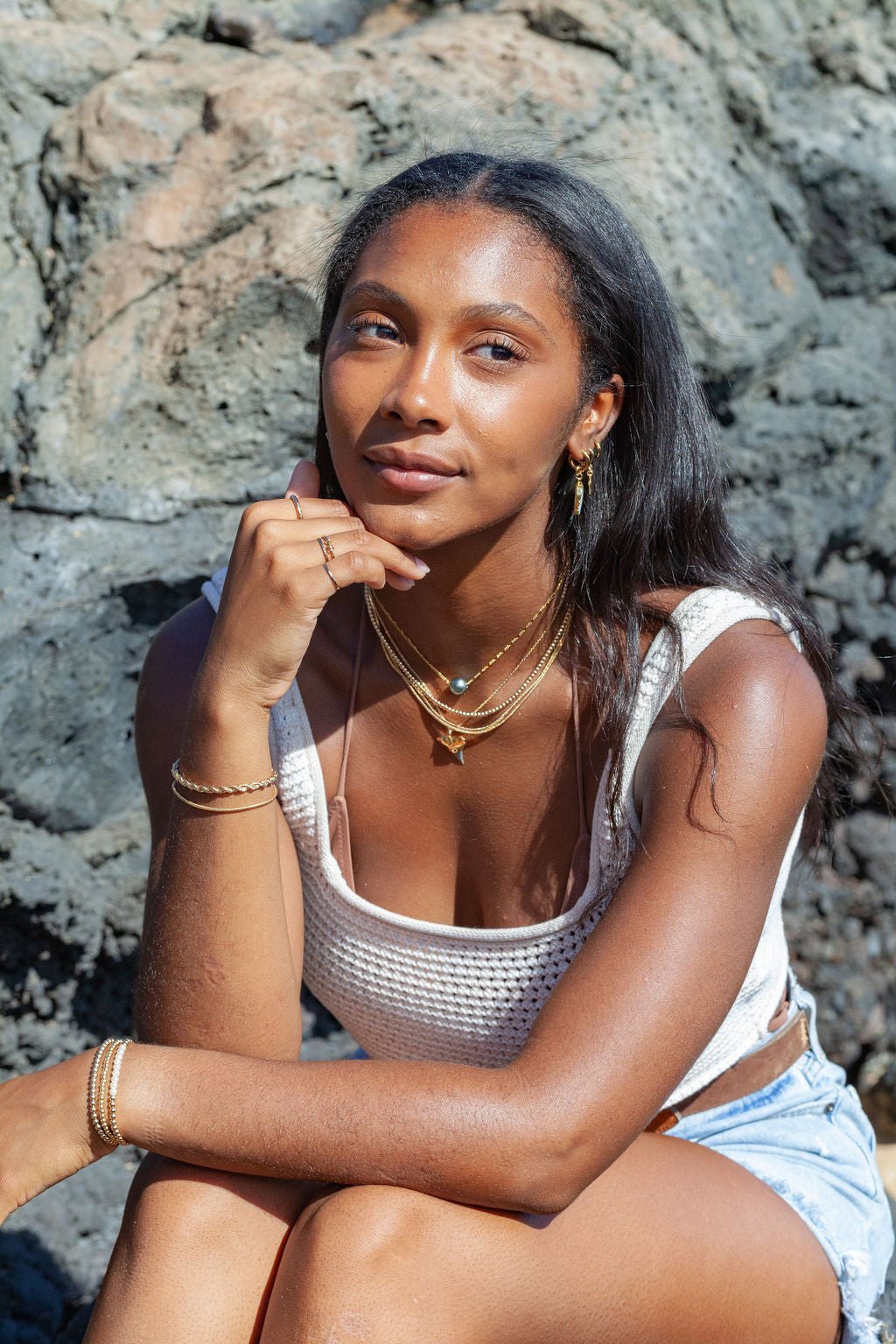 Black Gold Dipped Shark Tooth Necklace – Mano Niho Kahi | 18kt Gold Handmade in Maui - Triniskies