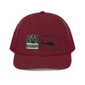Maroon Black Ops Helo tactical embroidered corduroy hat with soldier patch