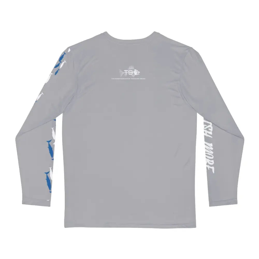 Light grey Bluefin Classic UV long sleeve fishing shirt – offshore performance angler tee