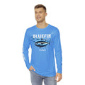Bluefin Classic performance fishing shirt on model – long sleeve UV protection angler apparel