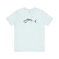 Light blue t-shirt with bluefin tuna graphic for ocean lovers