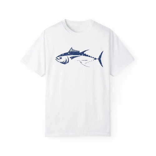 White Bluefin Tuna Graphic T-Shirt for Ocean Lovers