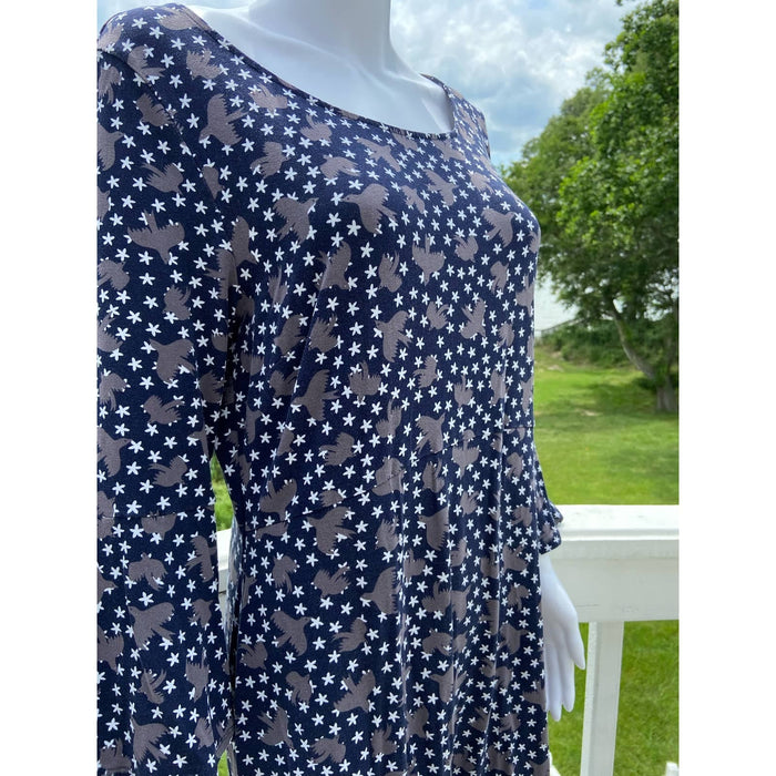 Boden Boden Miriam Navy Star Bird Jersey Dress WD42 size 12