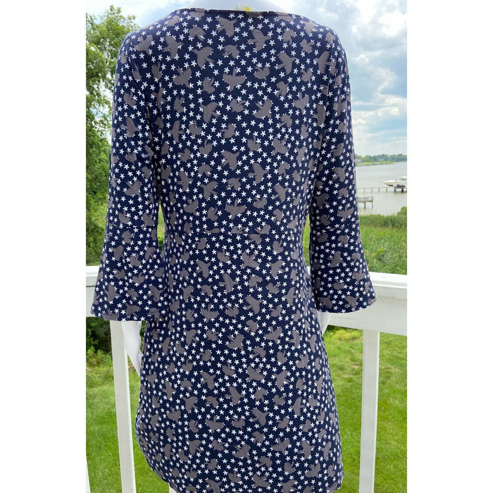 Boden Boden Miriam Navy Star Bird Jersey Dress WD42 size 12