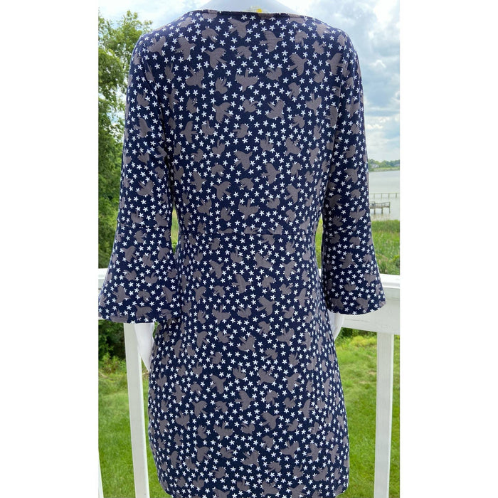 Boden Boden Miriam Navy Star Bird Jersey Dress WD42 size 12