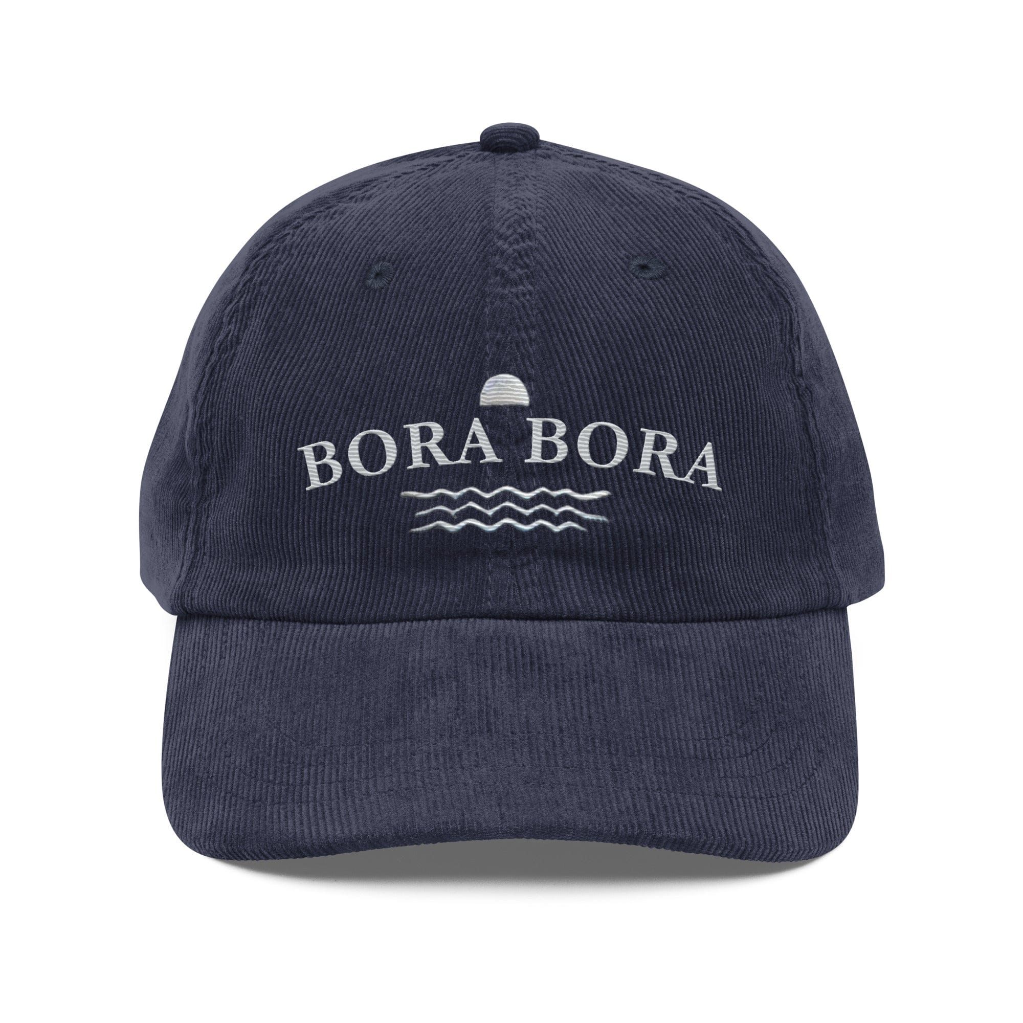 Bora Bora Embroidered Vintage Corduroy Cap Embrace Island Vibes in Style - Triniskies