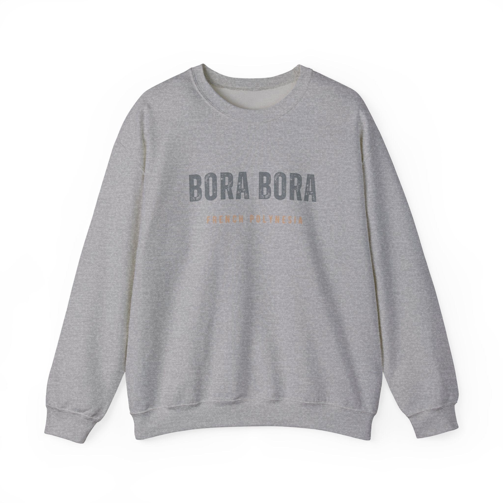 Bora Bora Unisex Heavy Blend Crewneck Sweatshirt Cozy and Durable Comfort Vacation Travel Destination Shirt Great Gift - Triniskies