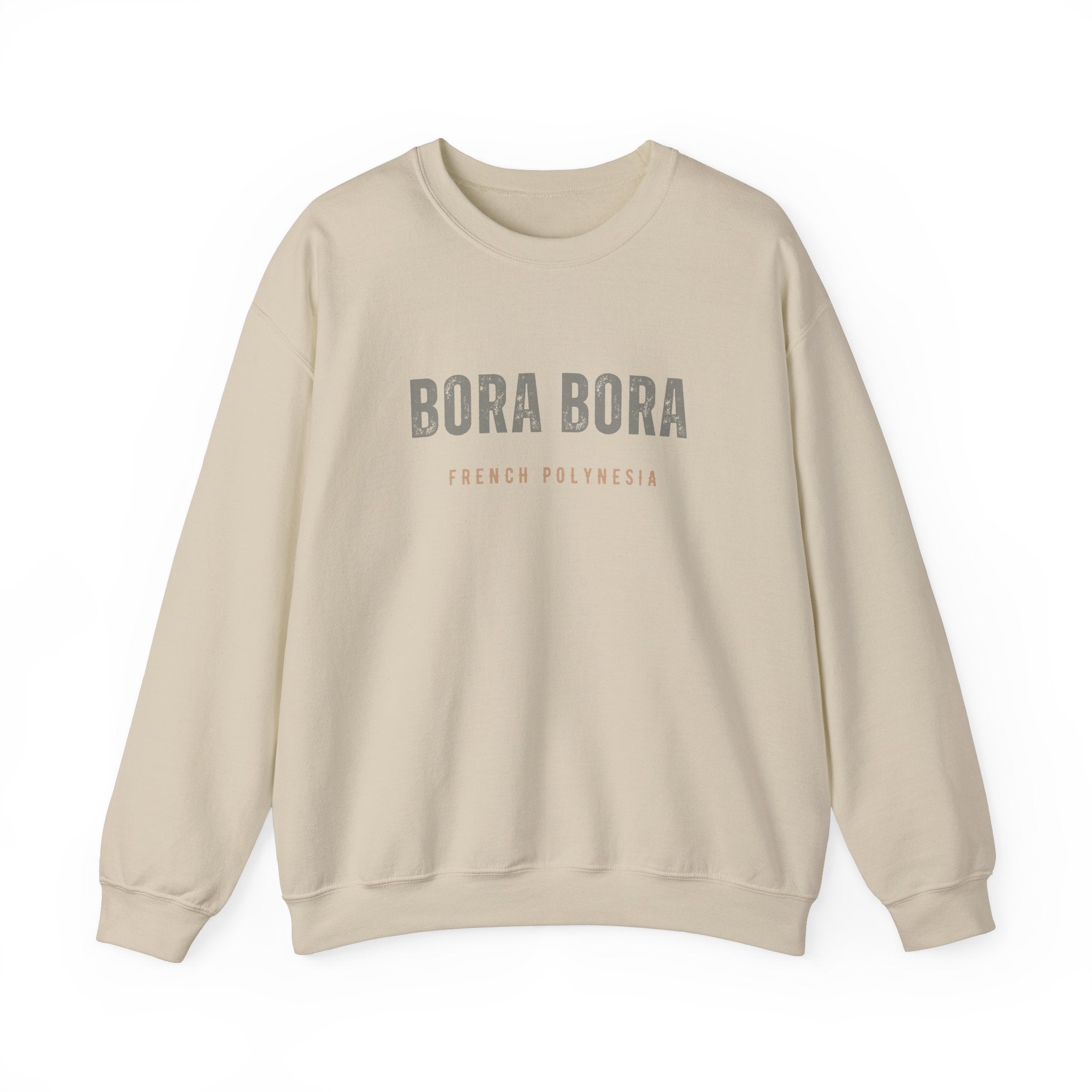 Bora Bora Unisex Heavy Blend Crewneck Sweatshirt Cozy and Durable Comfort Vacation Travel Destination Shirt Great Gift - Triniskies