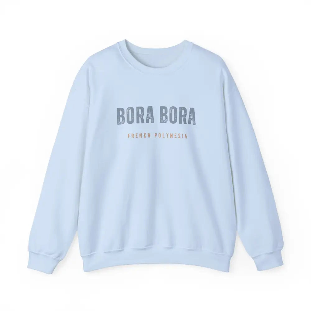 Light blue Bora Bora unisex crewneck sweatshirt with front print