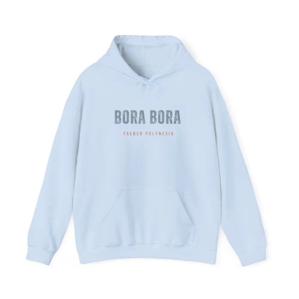 Light blue Bora Bora unisex hooded sweatshirt with pouch pocket