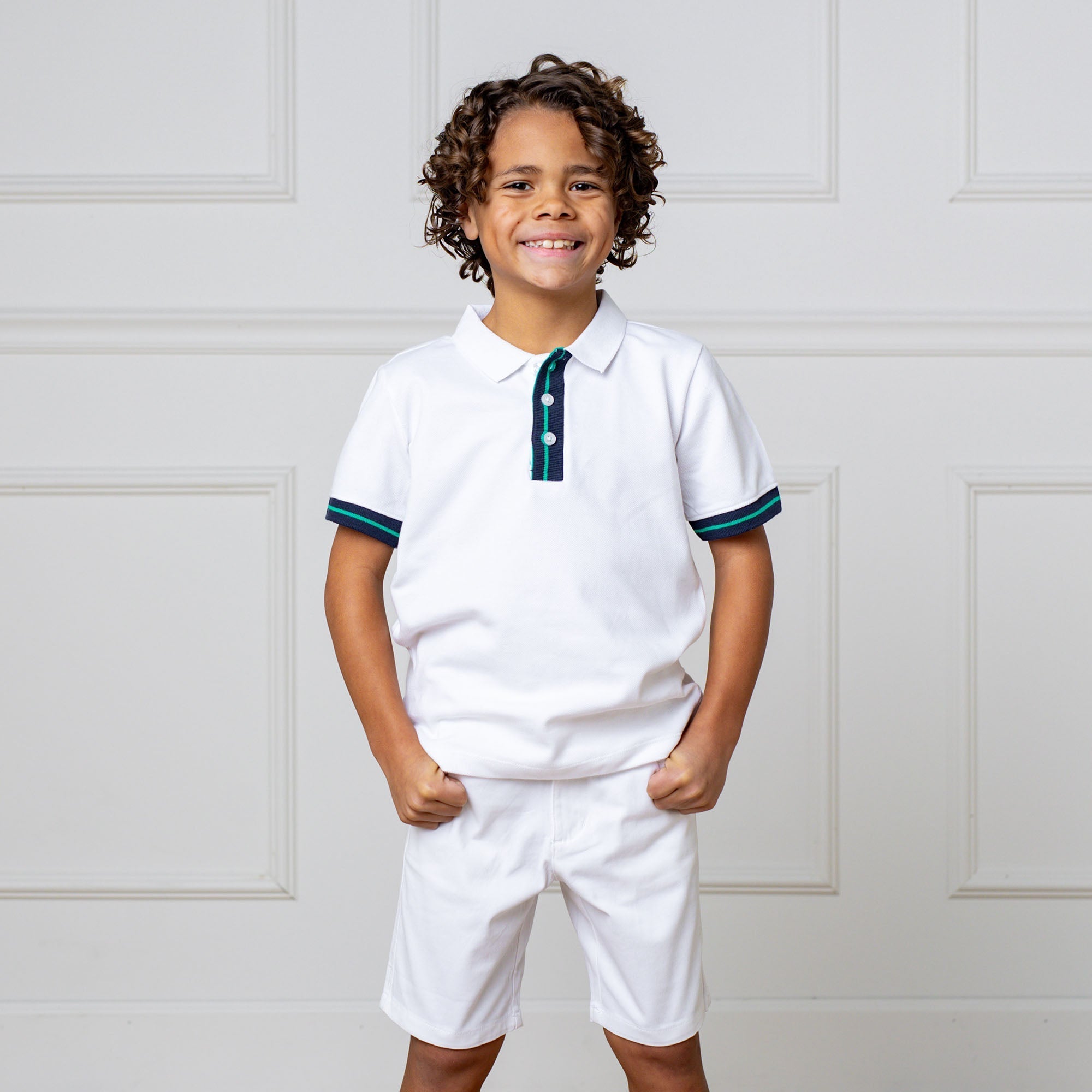 Boys Organic Pique Polo Shirt – Classic Short Sleeve Sustainable Cotton - Triniskies