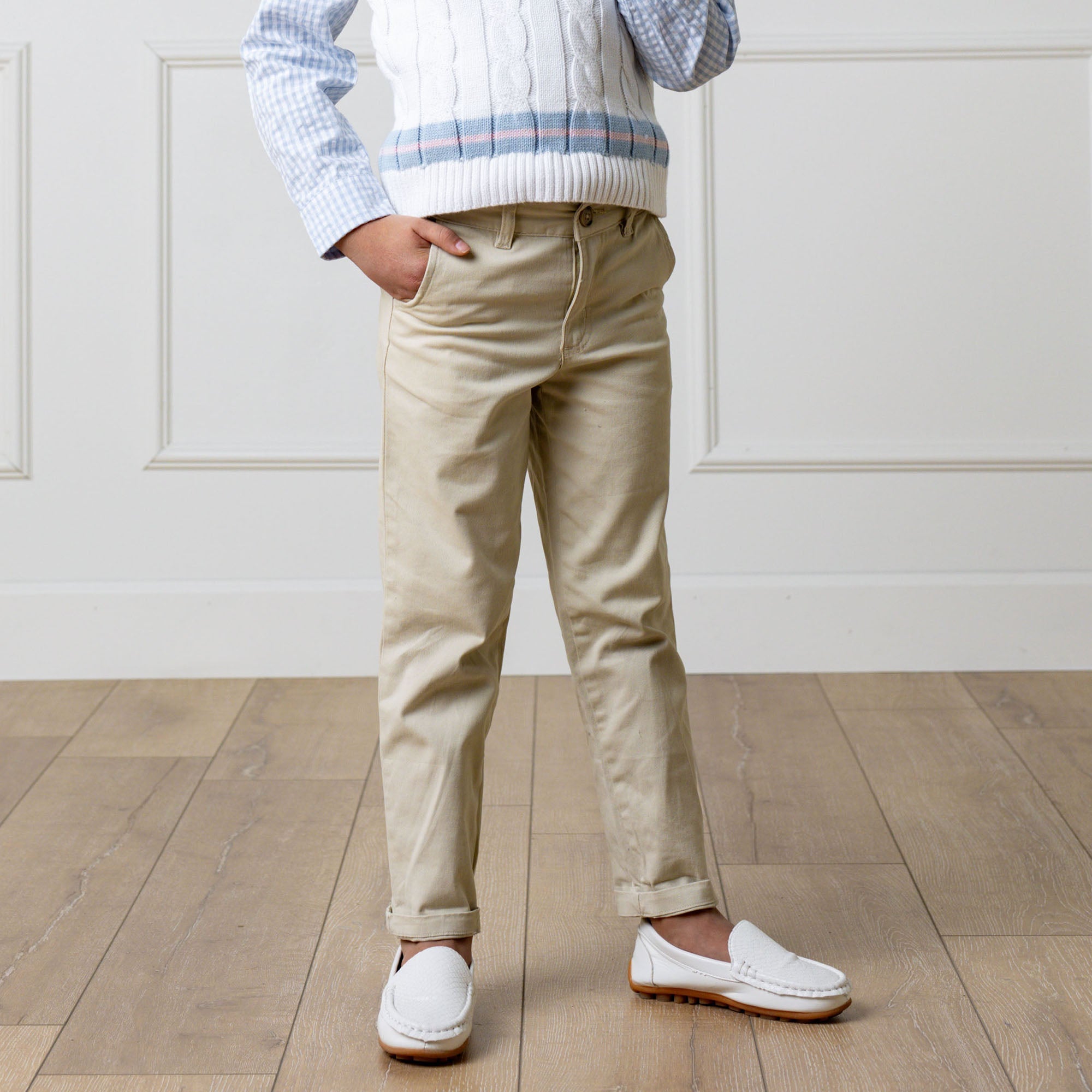 Boys Organic Skinny Chino Pants – Stretch Cotton Twill, Everyday & Dress - Triniskies