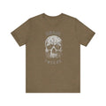 Brain Freeze Skull Graphic Tee: Brown Cotton Unisex T-shirt