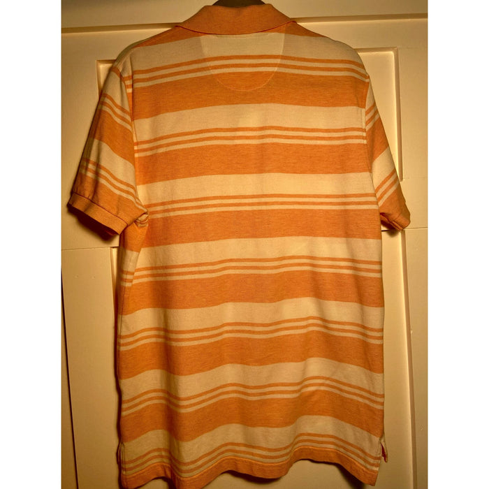 Brooks Brothers 346 Large / Orange Brooks Brothers Men's Large Polo - Orange Striped * MTS30