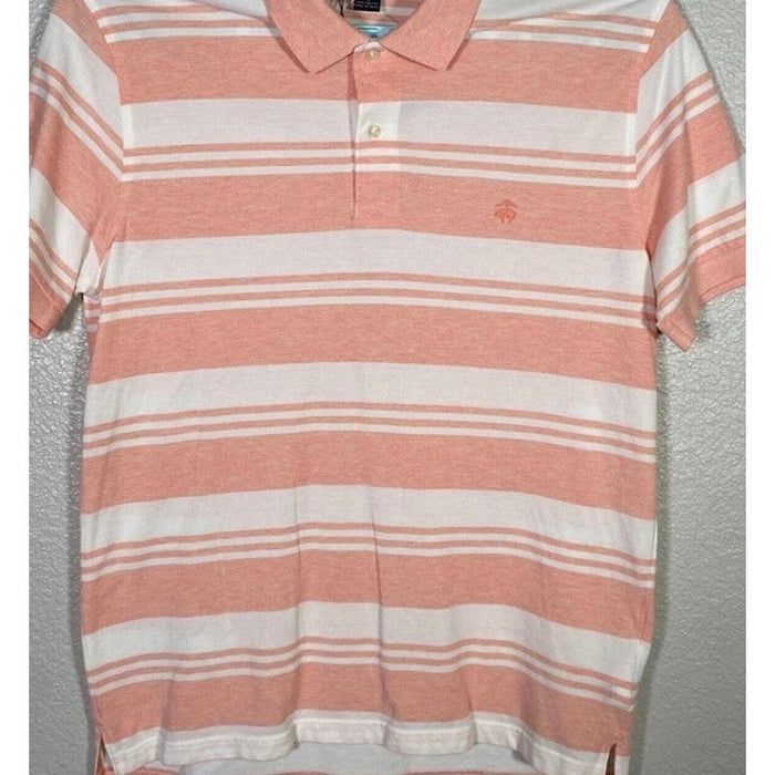 Brooks Brothers 346 Large / Orange Brooks Brothers Men's Large Polo - Orange Striped * MTS30