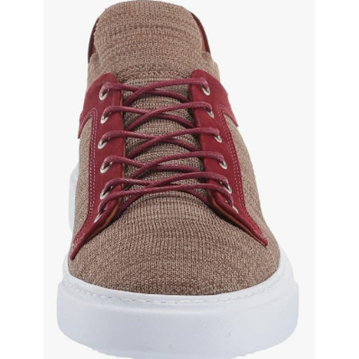 Brothers United 11 / Khaki Lux Knit/Bordo Nubuck / Leather/Mesh Brothers United Men's Leather Fashion Sneaker, Khaki Lux Knit/Bordo Nubuck, SZ11