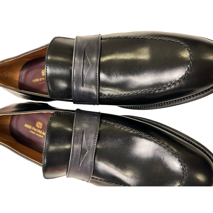 Bruno Magli Bruno Magli Arezzo Black Leather Penny Loafer, Size 11.5 – Italian Calf Leather