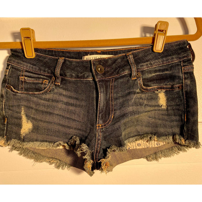 Bullhead 3 / Blue Bullhead Distressed Denim Jean Shorts - Size 3, Casual Cool for Summer * WS03