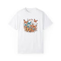 Wings of Tranquility Unisex Garment-Dyed Butterfly Floral Tee