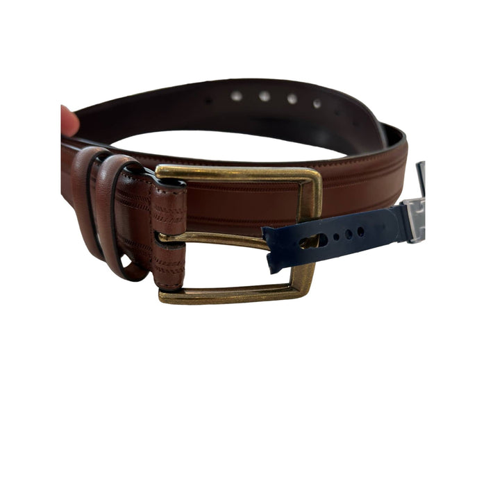 Classic Stafford Brown Leather Belt XL (42-44) Durable Stylish Mens Accessories