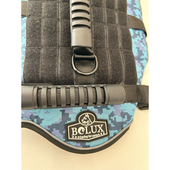 Bolux No-Pull Dog Harness * Extra Small, Cool Blue Pattern, New Without Tags