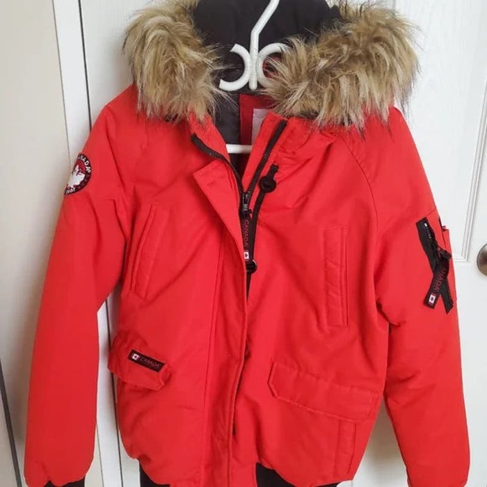 Canada Weather Gear Red Bomber Jacket - Women's Size L, Stylish and Warm