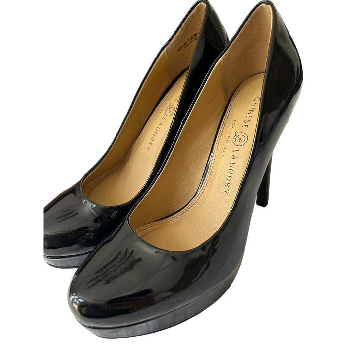 CHINESE LAUNDRY Wow Platform Pump - Patent Leather, Size 7.5