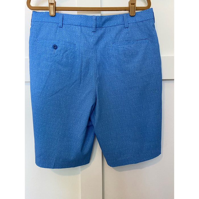 PGA Tour Men's Blue Golf Shorts - Size 34, Flat Front Chino Style MS15