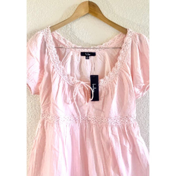 Lulu's Light Pink Boho Babydoll Dress Size S * Perfect for Summer DaysWD23