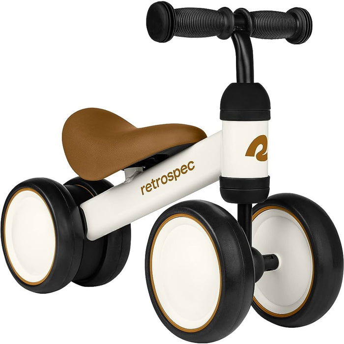 Retrospec Cricket Baby Walker Balance Bike - 4 Wheels, Ages 12-24 Months,