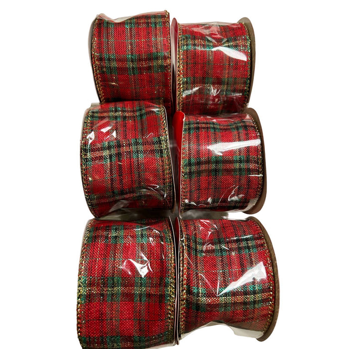 Bundle 13 Christmas Holiday Fabric Ribbons 25ft each