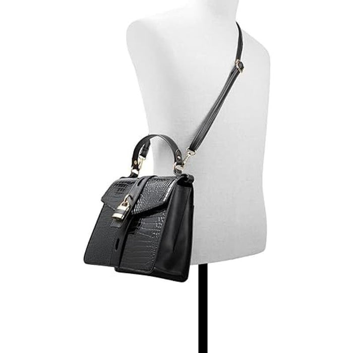Eco-Chic Statement: Call It Spring Black Medallion Top Handle Bag